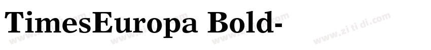 TimesEuropa Bold字体转换
